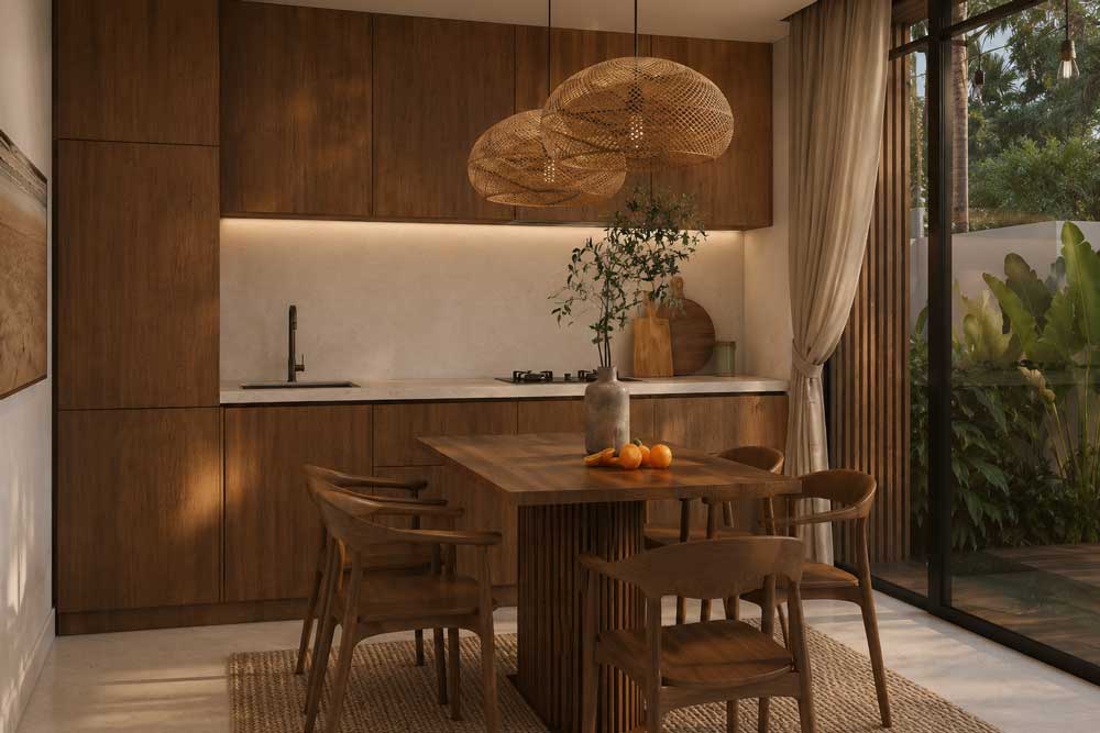 Кухня виллы Oasis Spa Pandawa